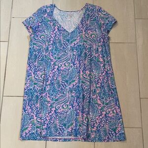 Lilly Pulitzer Etta V Neck Dress - We Mermaid It